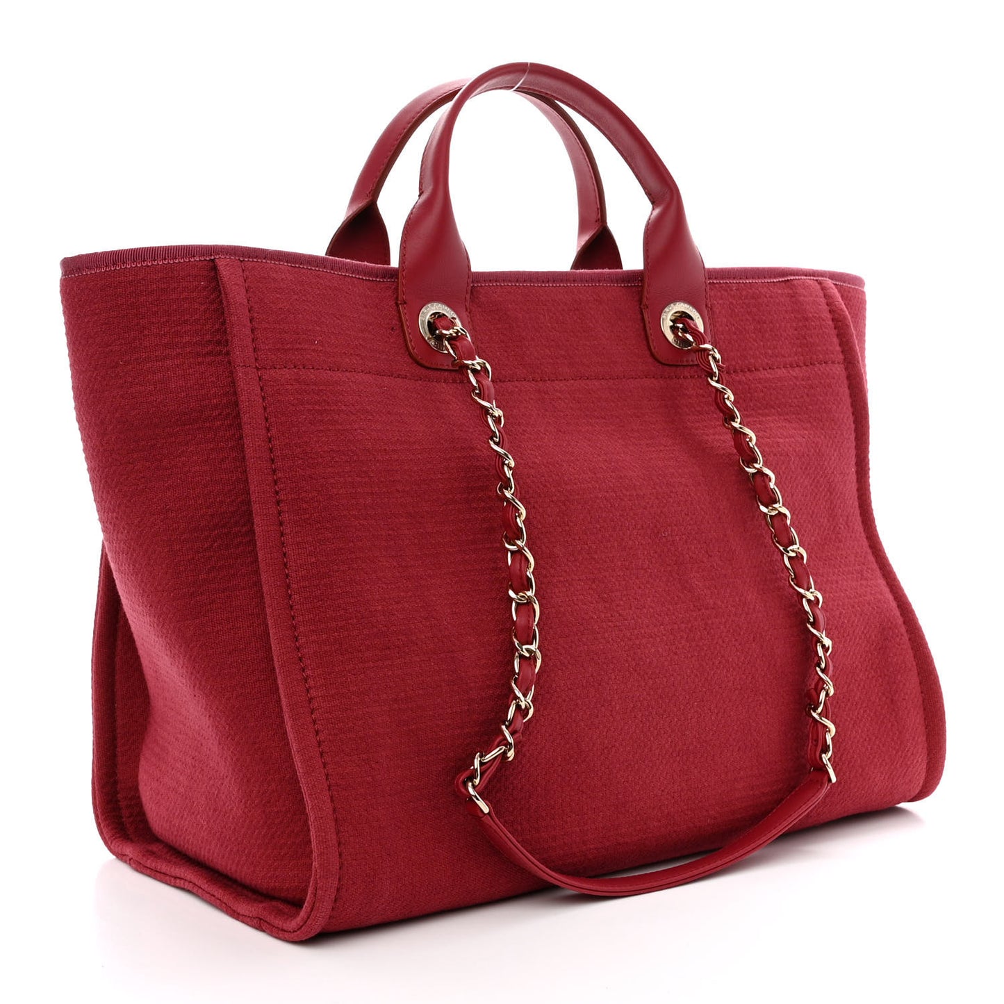 Canvas Medium Deauville Tote Red