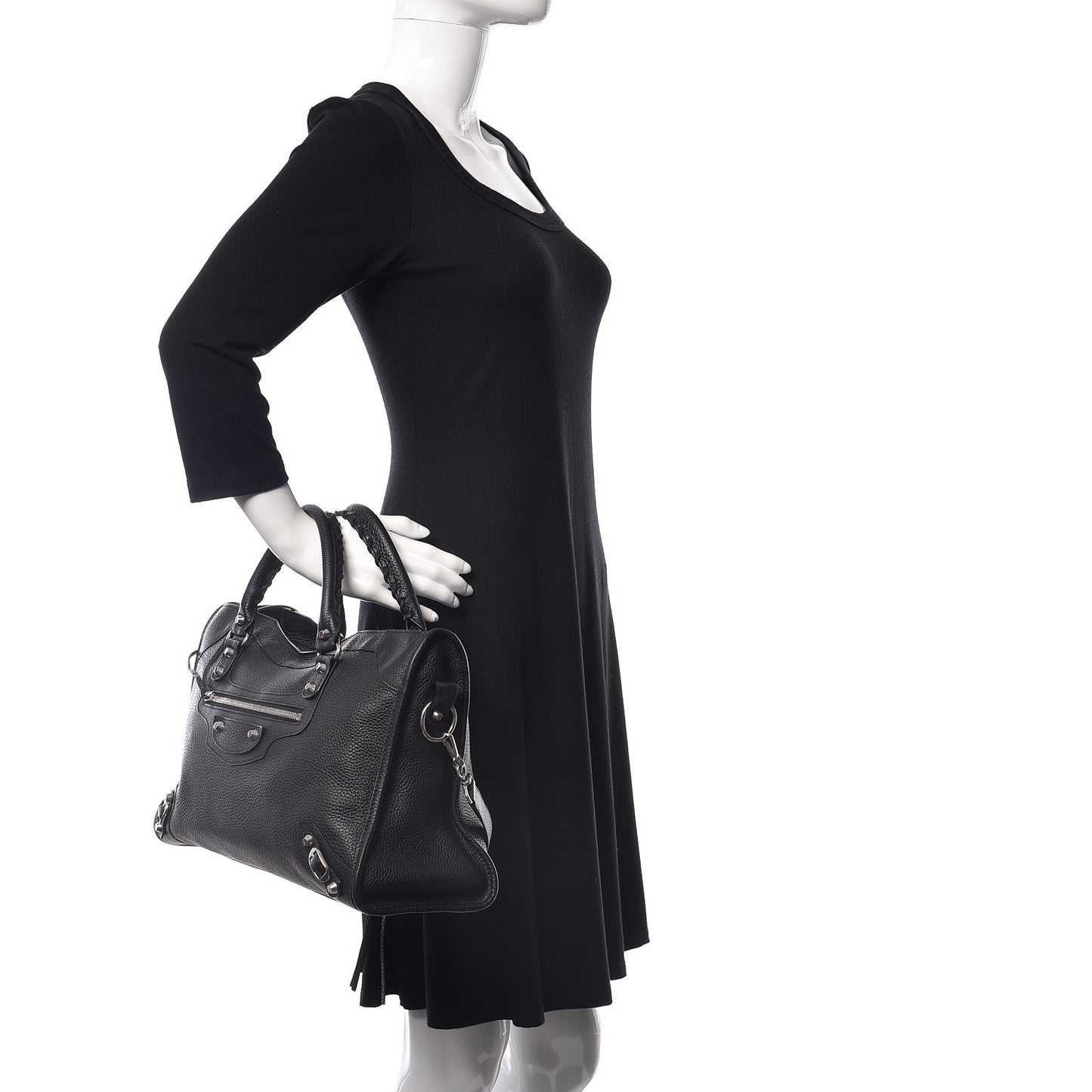 Vibrato Calfskin Classic Silver Hardware City Black
