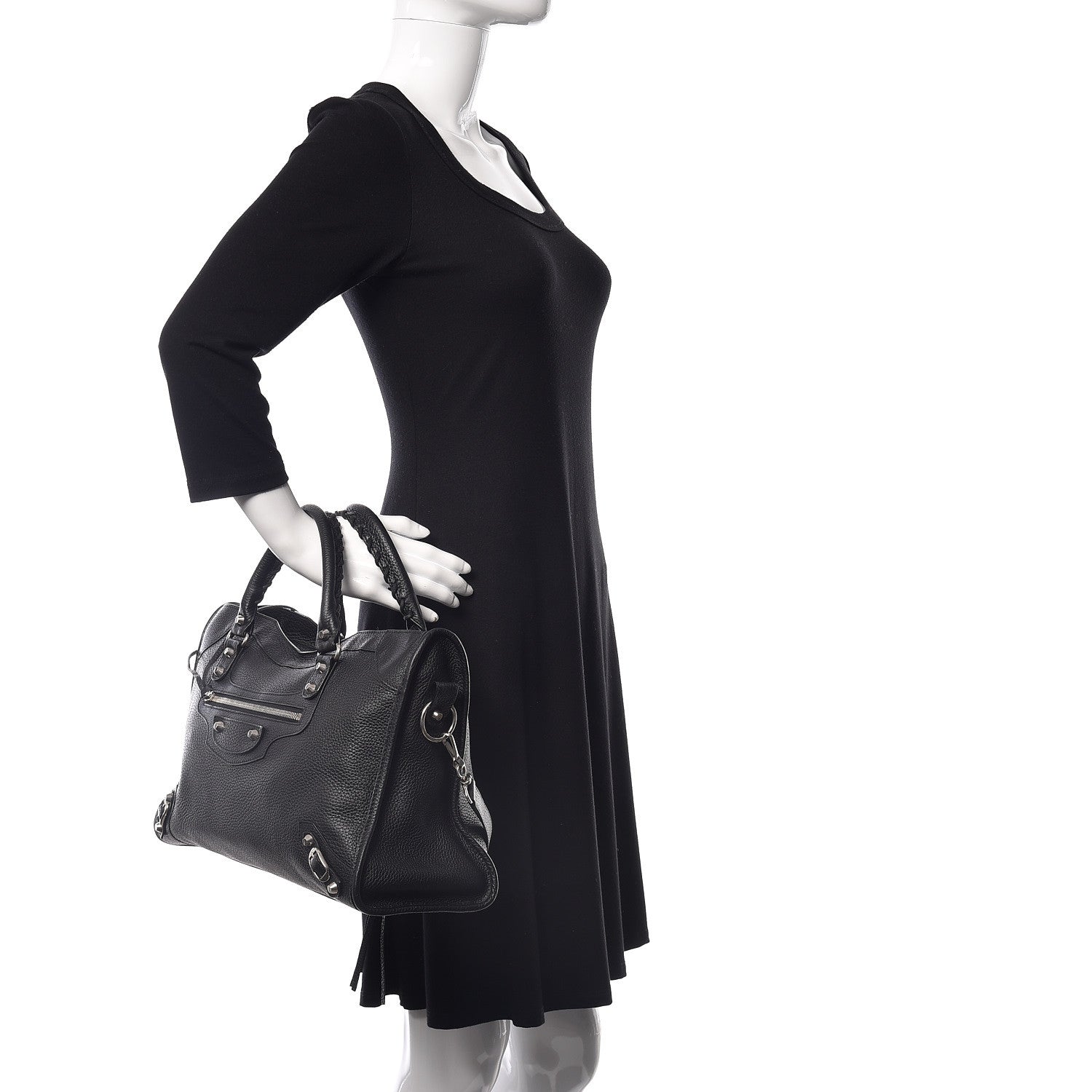 Balenciaga Vibrato Calfskin Classic Silver Hardware City Black 3 of 10