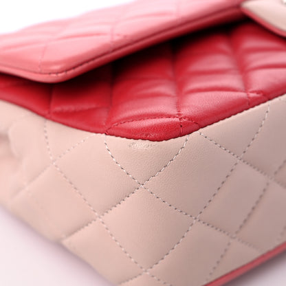 Chanel Lambskin Quilted Tri-Color Medium Valentine Charms Single Flap Pink 8 of 14