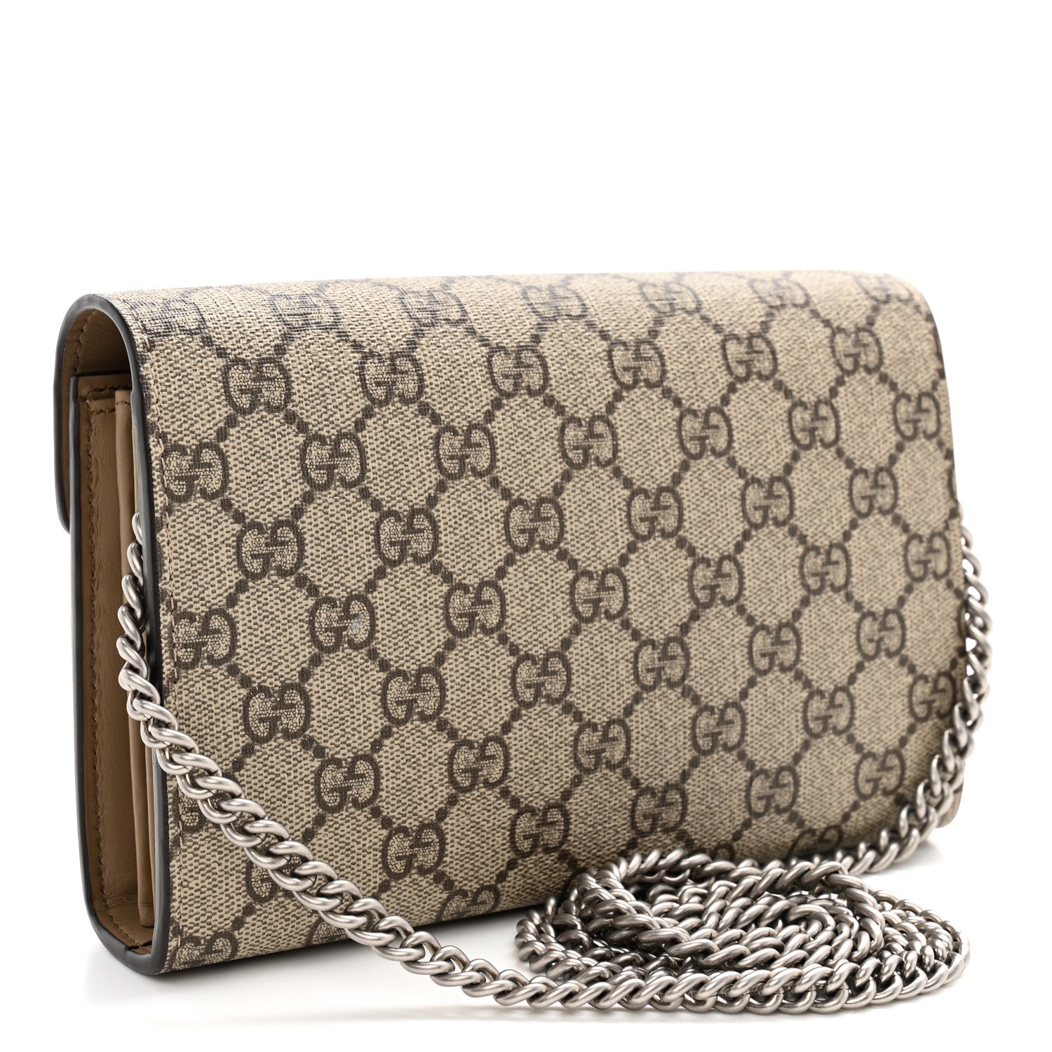 Gucci GG Supreme Monogram Mini Dionysus Chain Wallet Beige Taupe 3 of 10