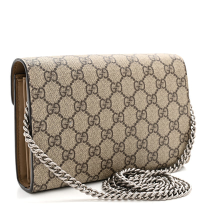 Gucci GG Supreme Monogram Mini Dionysus Chain Wallet Beige Taupe 3 of 10