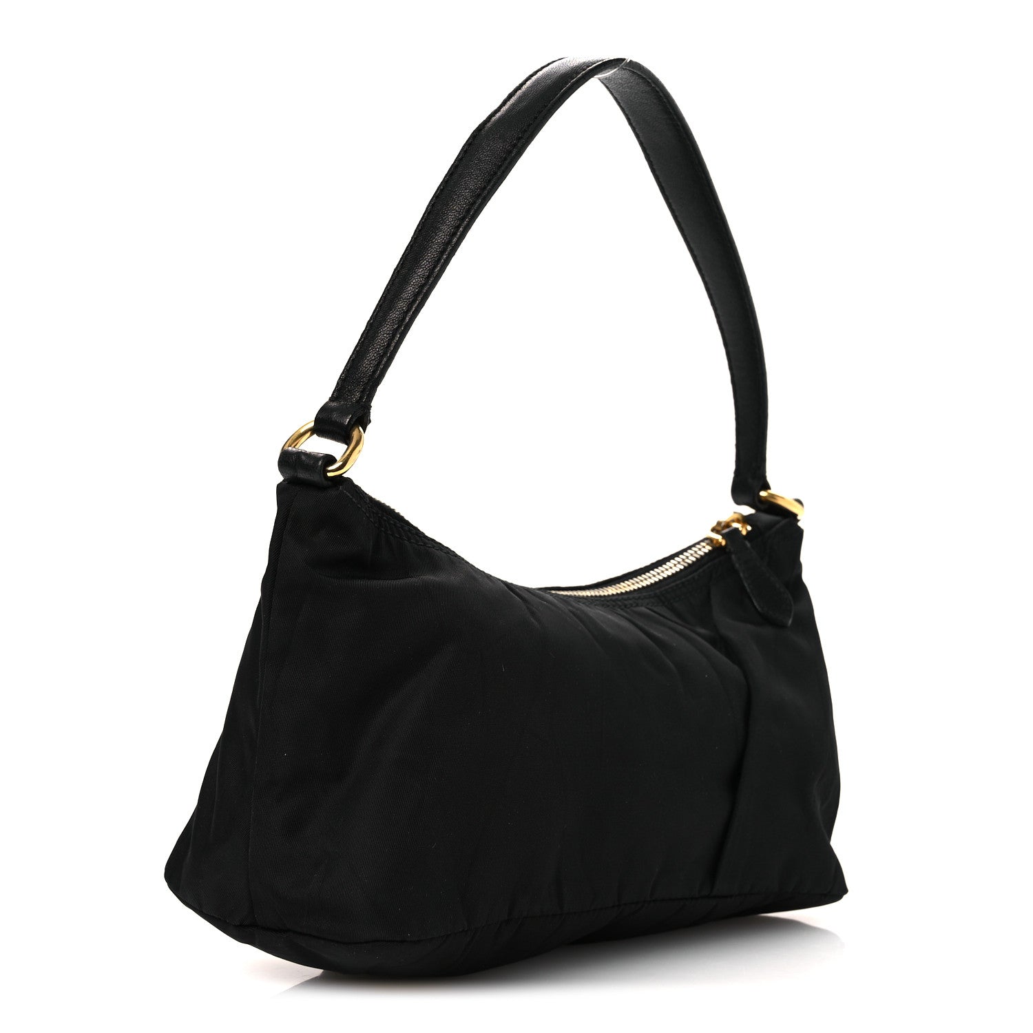 Prada Tessuto Nylon Pochette Bag Black 3 of 14