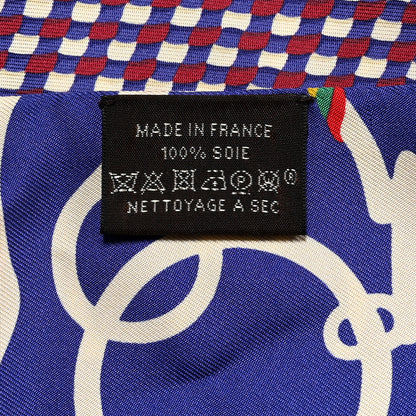 Hermes Silk Mors Et Tresses Maxi Twilly Cut Violet Vert Rouge 4 of 6
