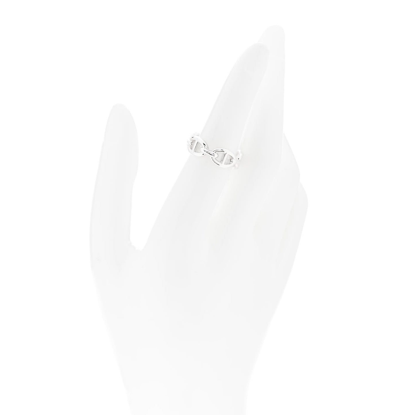 Sterling Silver PM Chaine d'Ancre Enchainee Band Ring 52 6