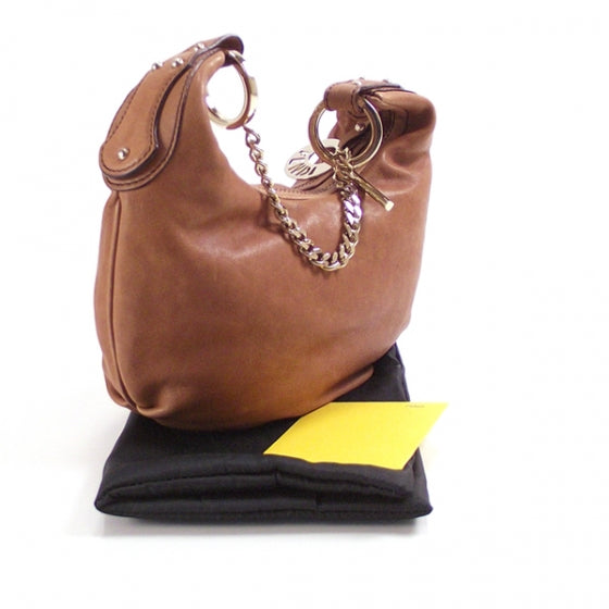 Fendi Calfskin Chef Chain Hobo Camel 3 of 12