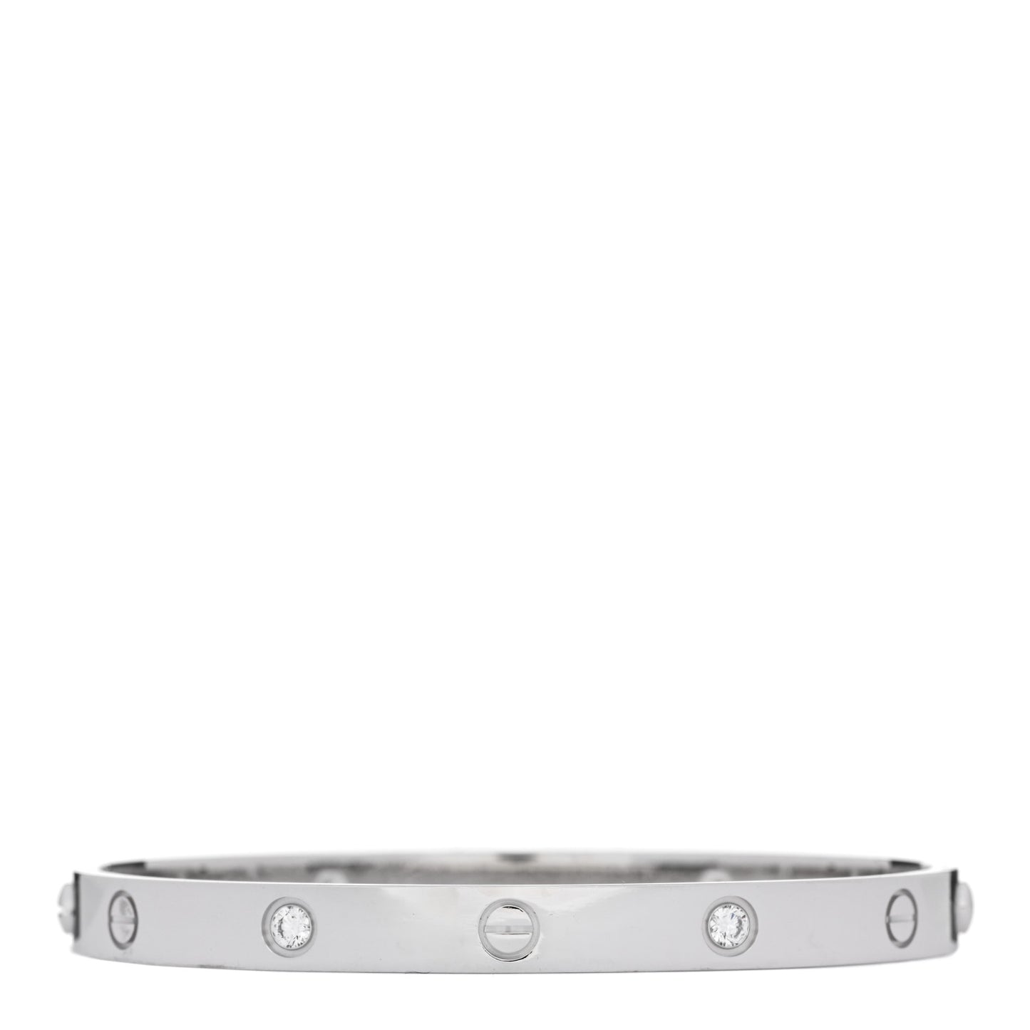 18K White Gold 4 Diamond Love Bracelet 19