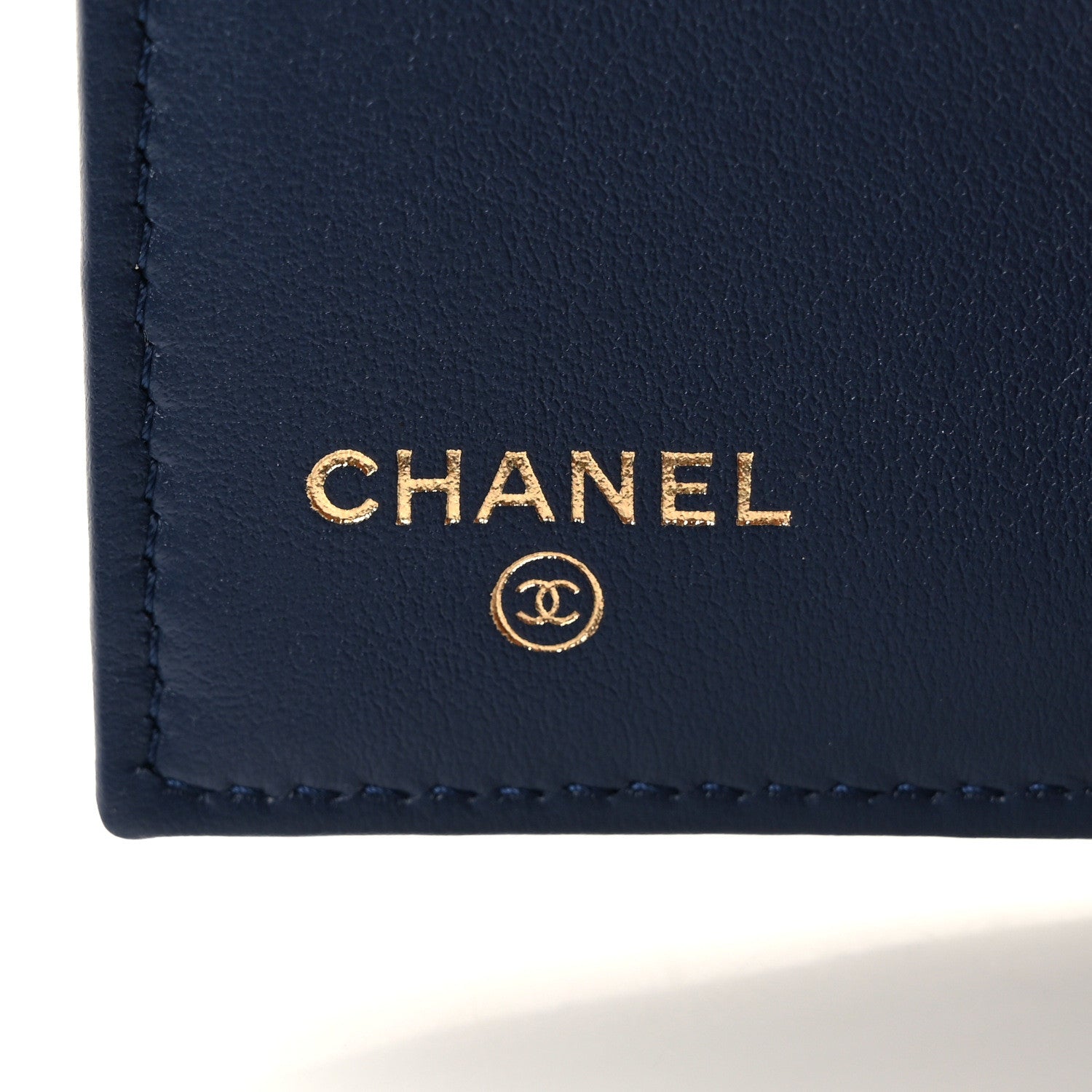Chanel Caviar Quilted Compact Boy Wallet Blue 5 of 7