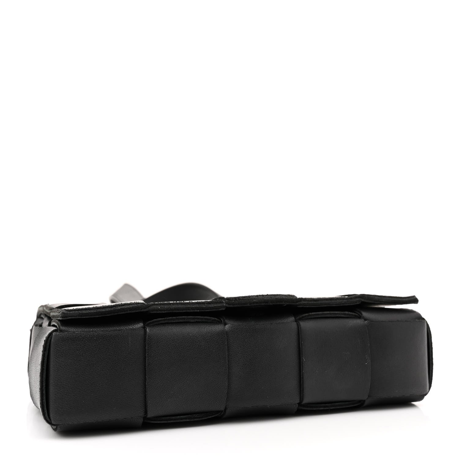 Bottega Veneta Lambskin Maxi Intrecciato Cassette Crossbody Bag Black 4 of 14