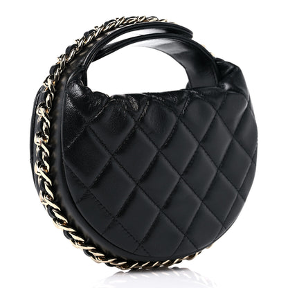 Chanel Quilted Chain Around Pouch Black 3 of 10
