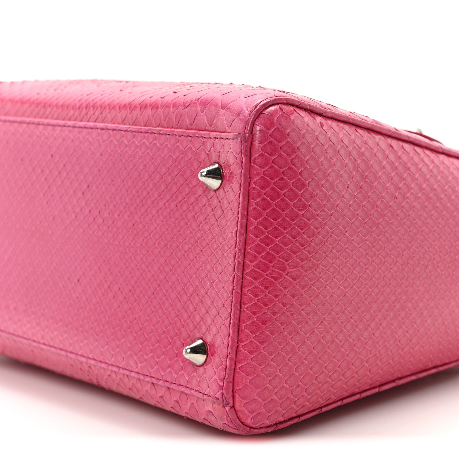 未使用！LADY DIOR 003 Christian Dior Snakeskin Medium Lady Dior Pink 1730750 – FASHIONPHILE