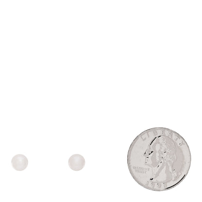 Tiffany 18K White Gold Akoya Pearl 6-6.5mm Signature Earrings 1 of 4