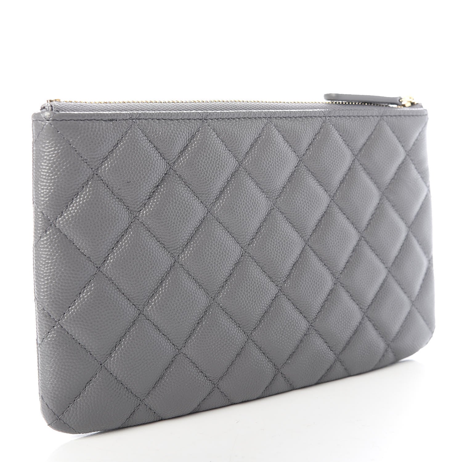 Chanel Caviar Quilted French New Wave Small CC Pouch Grey 3 of 6