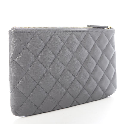 Chanel Caviar Quilted French New Wave Small CC Pouch Grey 3 of 6