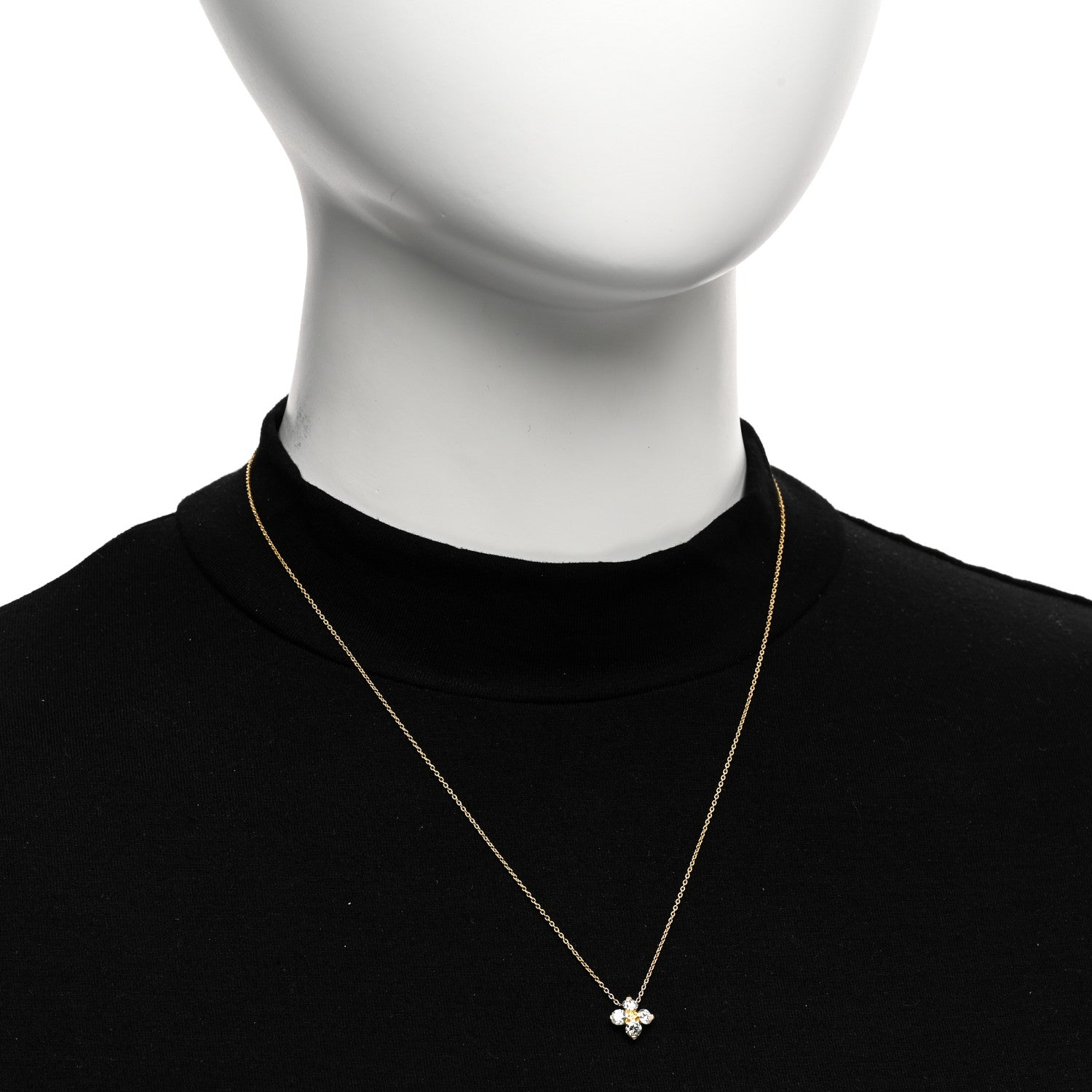 Roberto Coin ROBERTO COIN 18K Yellow Gold Diamond Love in Verona Flower Pendant Necklace 2 of 5
