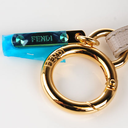 Fendi Fox Fur Vitello Elite Pom Pom Bag Charm Grigio Perla 4 of 5