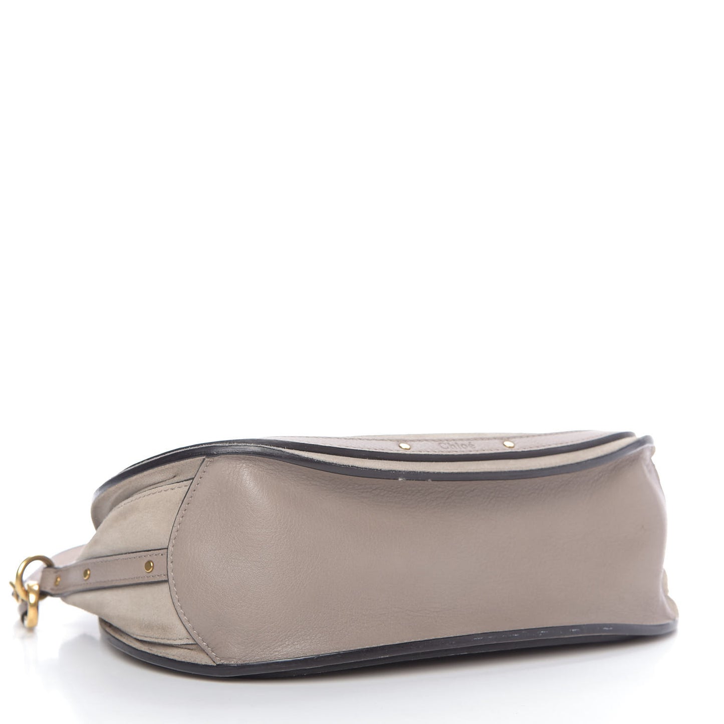 Calfskin Suede Medium Pixie Shoulder Bag Motty Grey