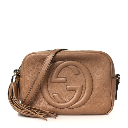 Gucci Pebbled Calfskin Small Soho Disco Bag Camelia 1 of 14