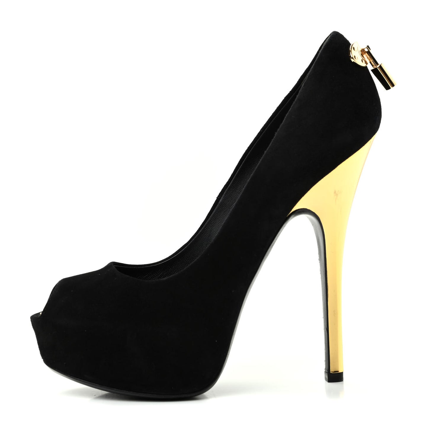 Suede Oh Really Peep Toe Pumps 37 Black