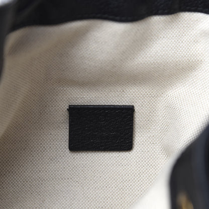 Gucci Velvet GG Monogram Web Bucket Bag Blue Beige 6 of 10