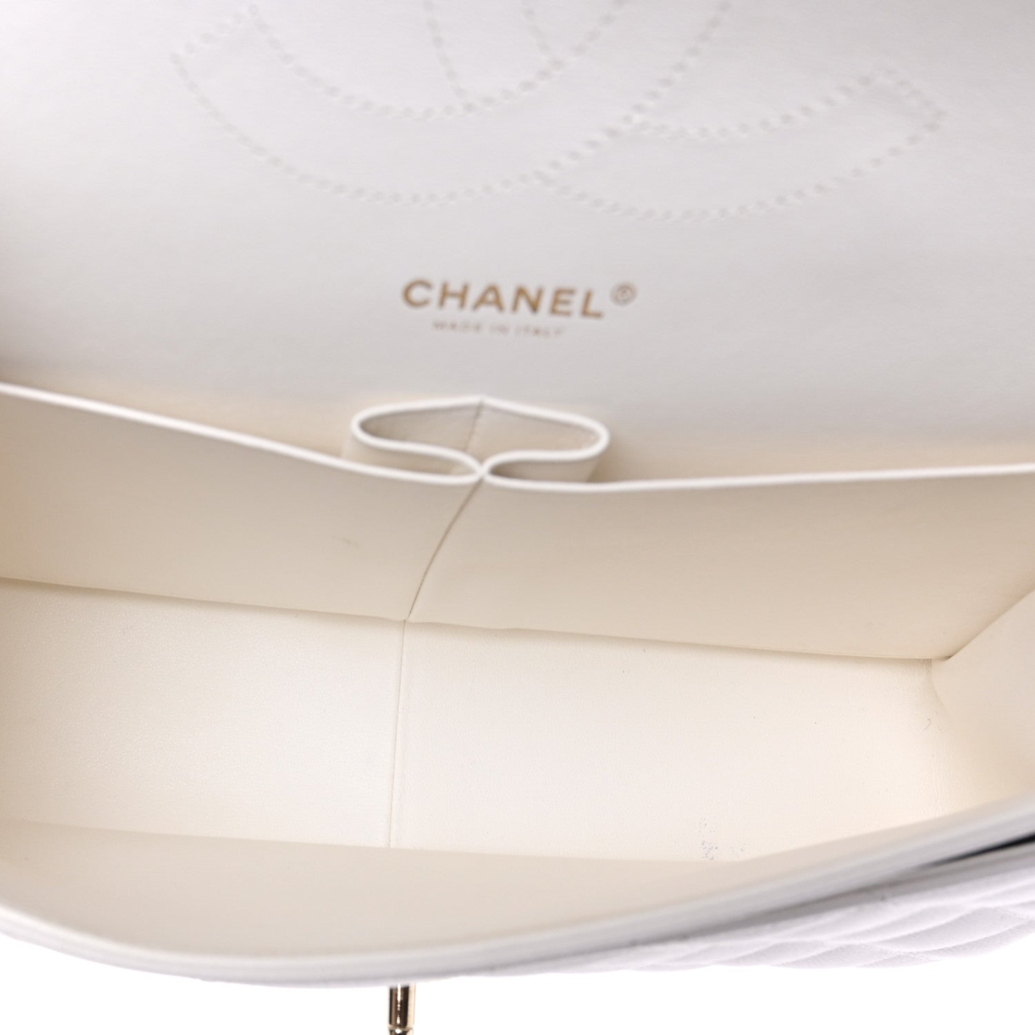 Chanel Caviar Quilted Jumbo Double Flap White 8 of 9
