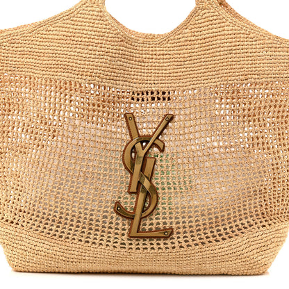 Saint Laurent Raffia Icare Shopping Tote Natural 9 of 11
