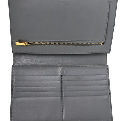 Celine Grained Calfskin Large Multifunction Strap Wallet Grey 5 of 14
