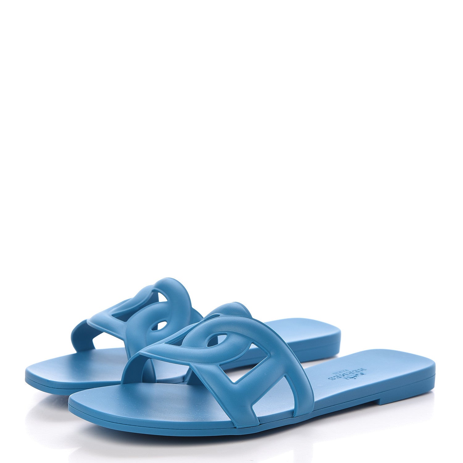 Hermes Rubber Aloha Sandals 36 Bleu Vif 3 of 8