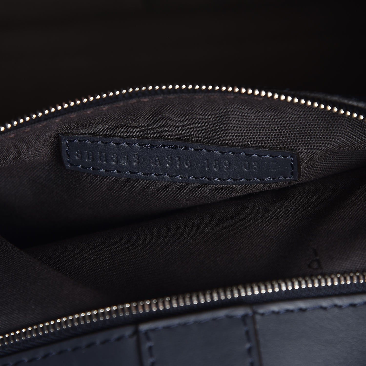 Fendi Vitello Century F is Fendi Whipstitch Bi-Color Regular Runaway Satchel Ceruleo Black 8 of 9