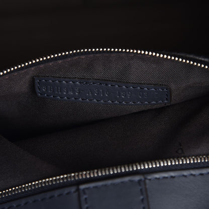 Fendi Vitello Century F is Fendi Whipstitch Bi-Color Regular Runaway Satchel Ceruleo Black 8 of 9