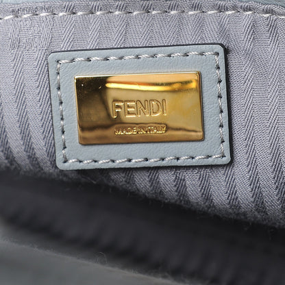 Fendi Vitello Elite Petite 2Jours Tote Grigio Grigio Chiaro 8 of 8