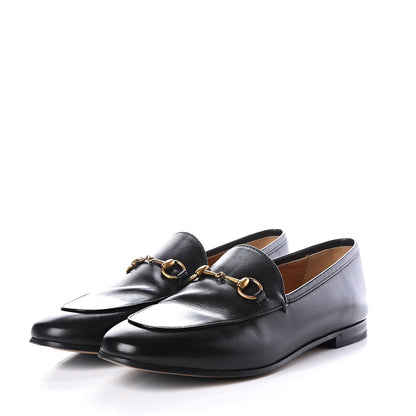 Gucci Calfskin Womens Jordaan Loafers 38.5 Black 2 of 11