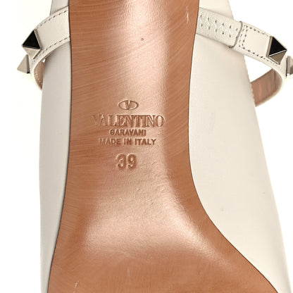 Valentino Garavani Nappa Rockstud Hype Low Heel Mules 39 Ivory 6 of 9