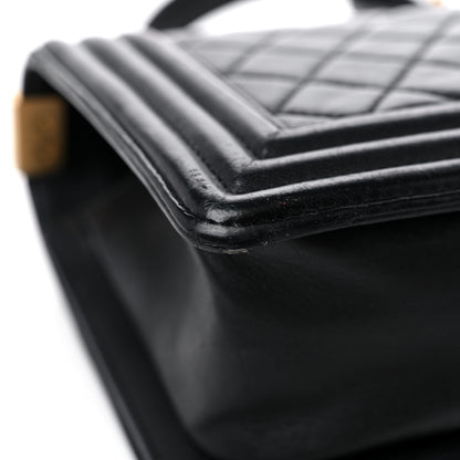 Chanel Lambskin Quilted Medium Boy Flap Black 10 of 17