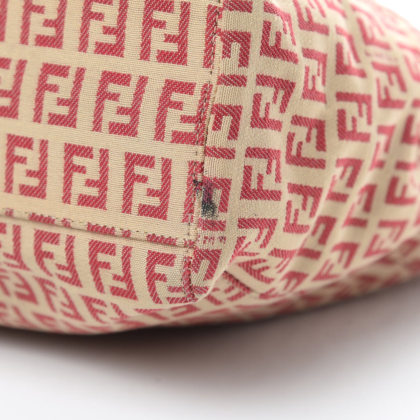 Zucchino Vitello Tote Beige Rosso