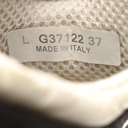 Chanel Nylon Suede Calfskin CC Sneakers 37 White Dark Grey 8 of 13
