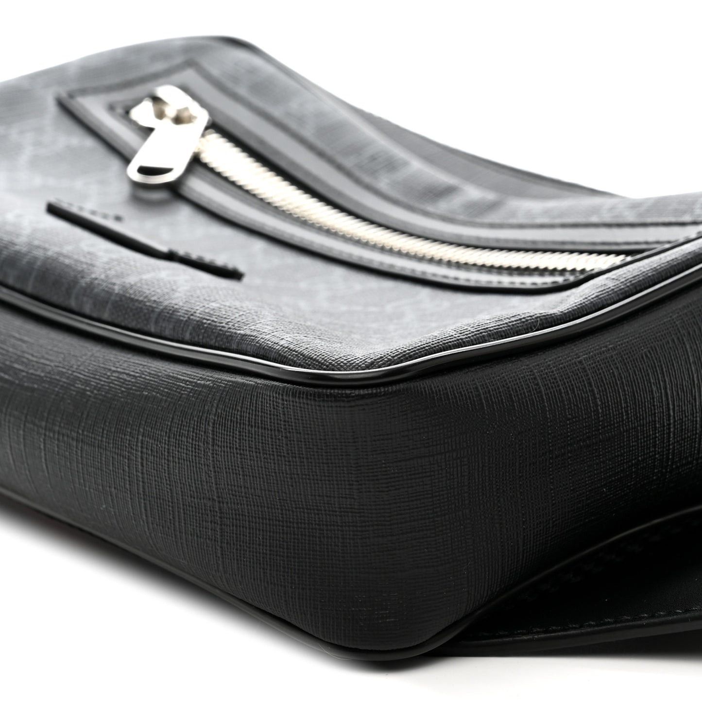 Soft GG Supreme Monogram Web Belt Bag Black Grey
