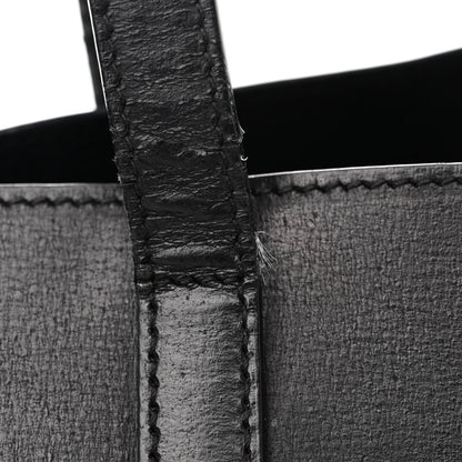 Saint Laurent Vintage Calfskin Perforated East West Shopping Tote Black 15 of 21
