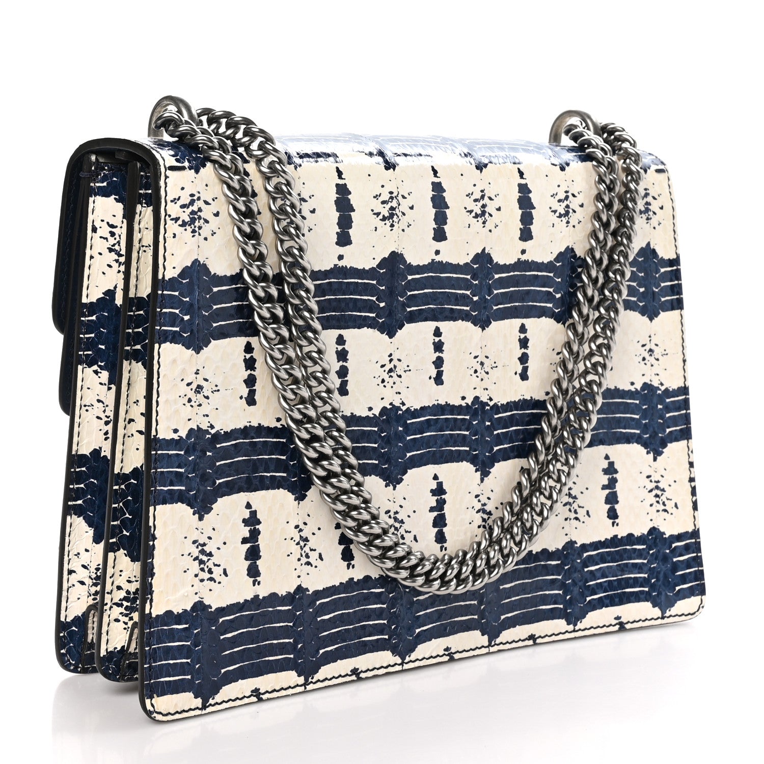 Gucci Snakeskin Dragonfly Medium Dionysus Shoulder Bag Blue 3 of 11