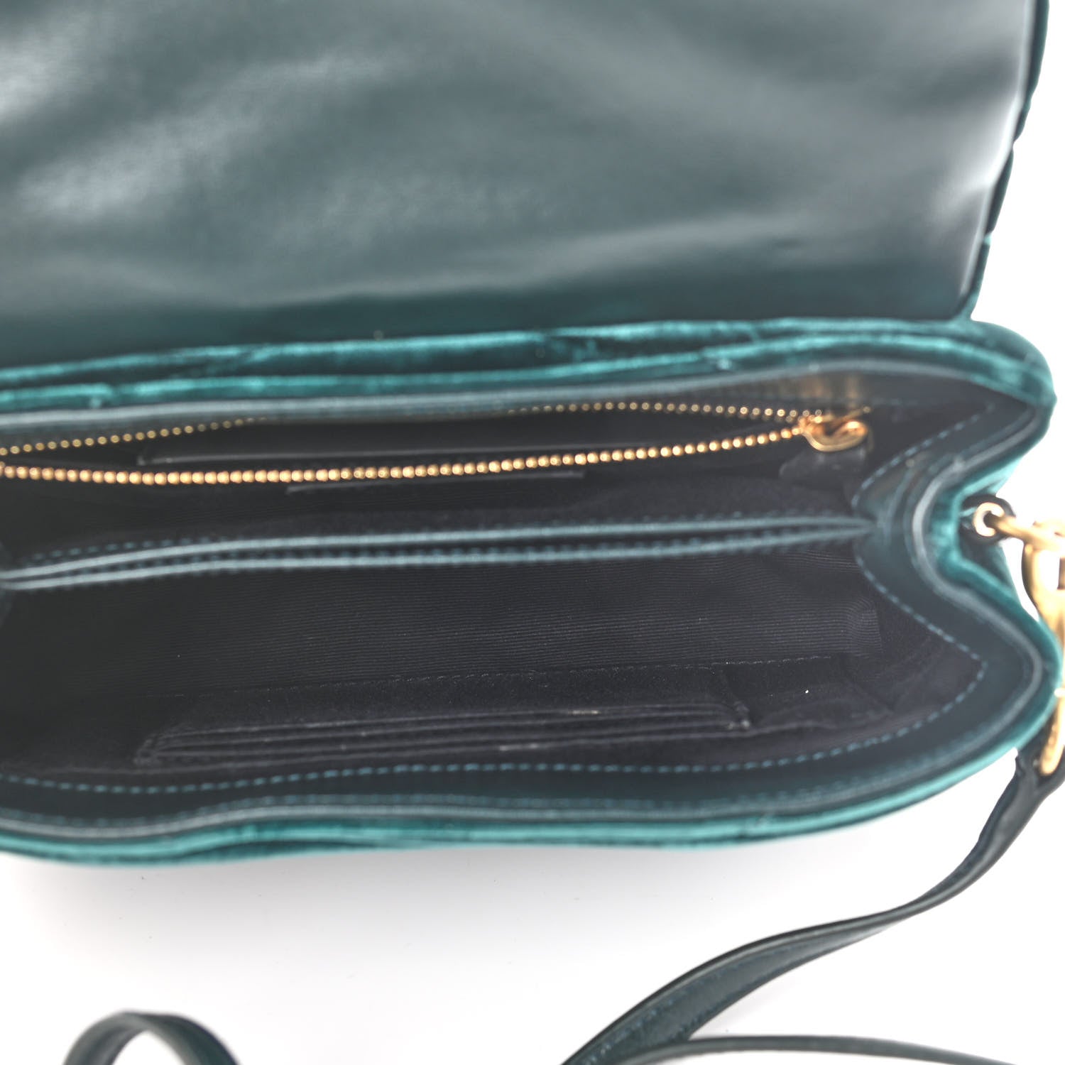 Saint Laurent Velvet Y Quilted Monogram Toy Loulou Crossbody Bag Dark Ottanio 5 of 15