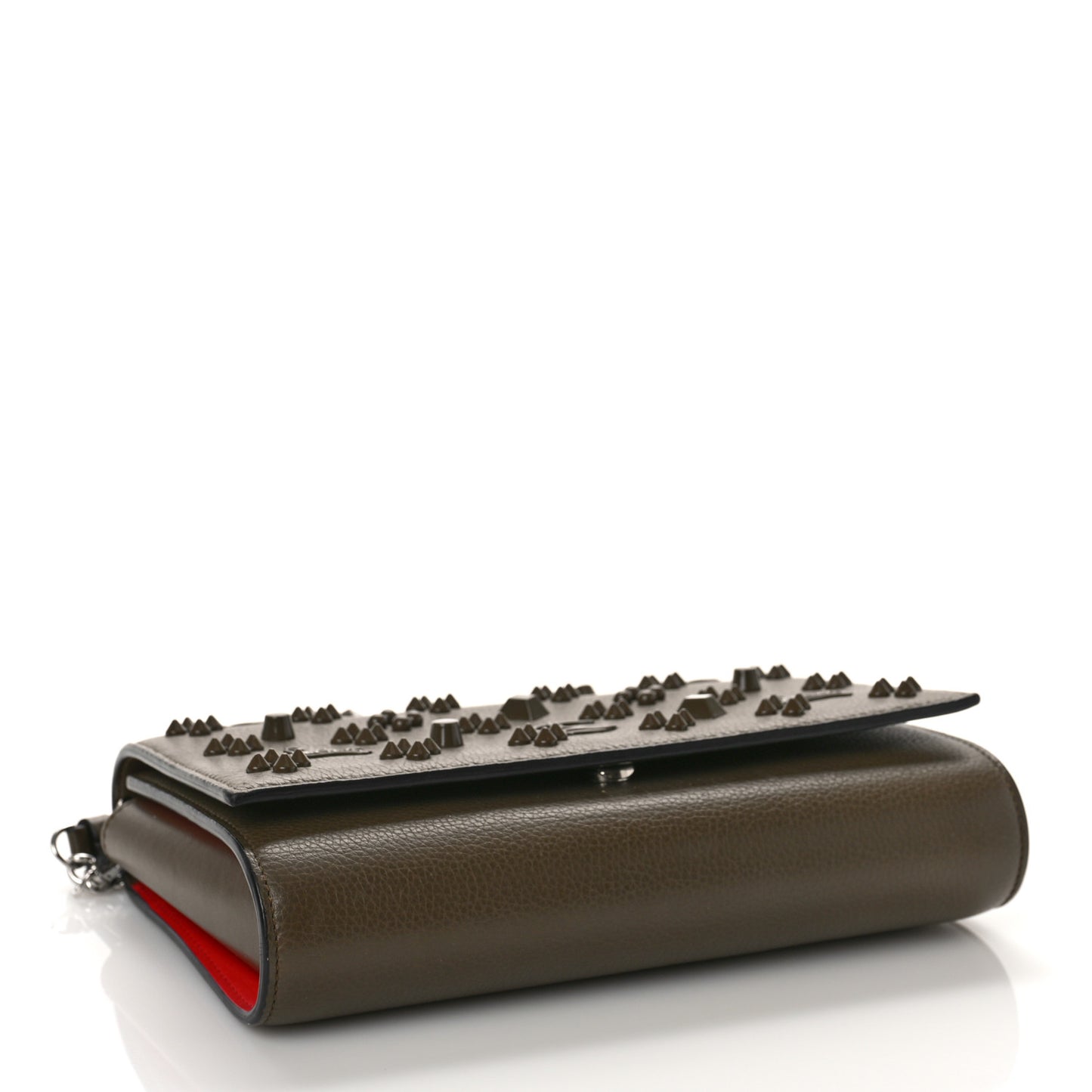 Calfskin Spikes Loubinthesky Paloma Clutch Silex