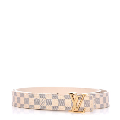 Louis Vuitton Damier Azur LV Initiales Belt 85 34 1 of 9