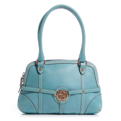 Gucci Leather Reins Tote Turquoise 1 of 9