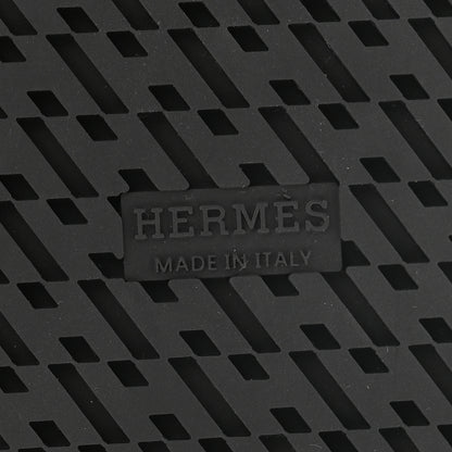 Hermes Suede Goatskin Womens Chypre Sandals 39 Rose Perle Black 7 of 9