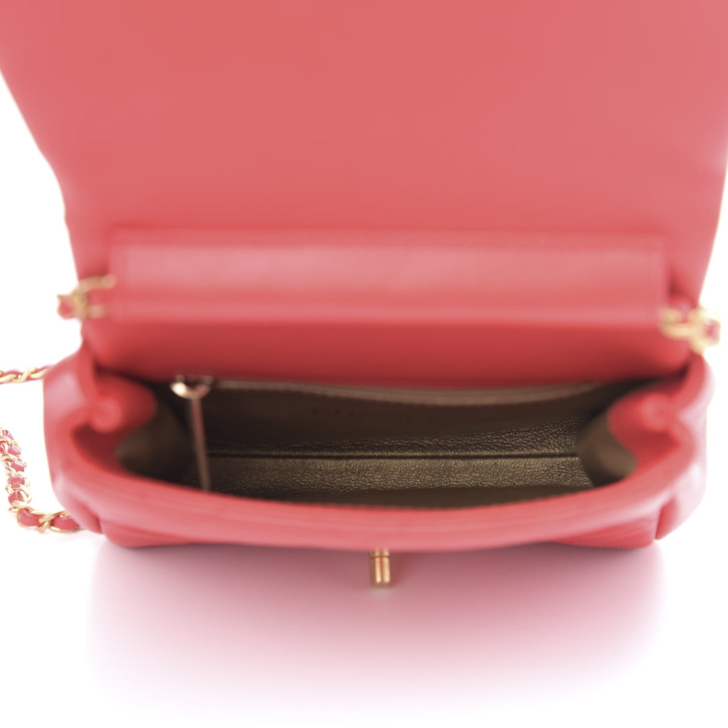Lambskin Quilted Side-Packs Red