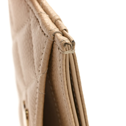 Chanel Caviar Quilted Card Holder Beige 9 of 9