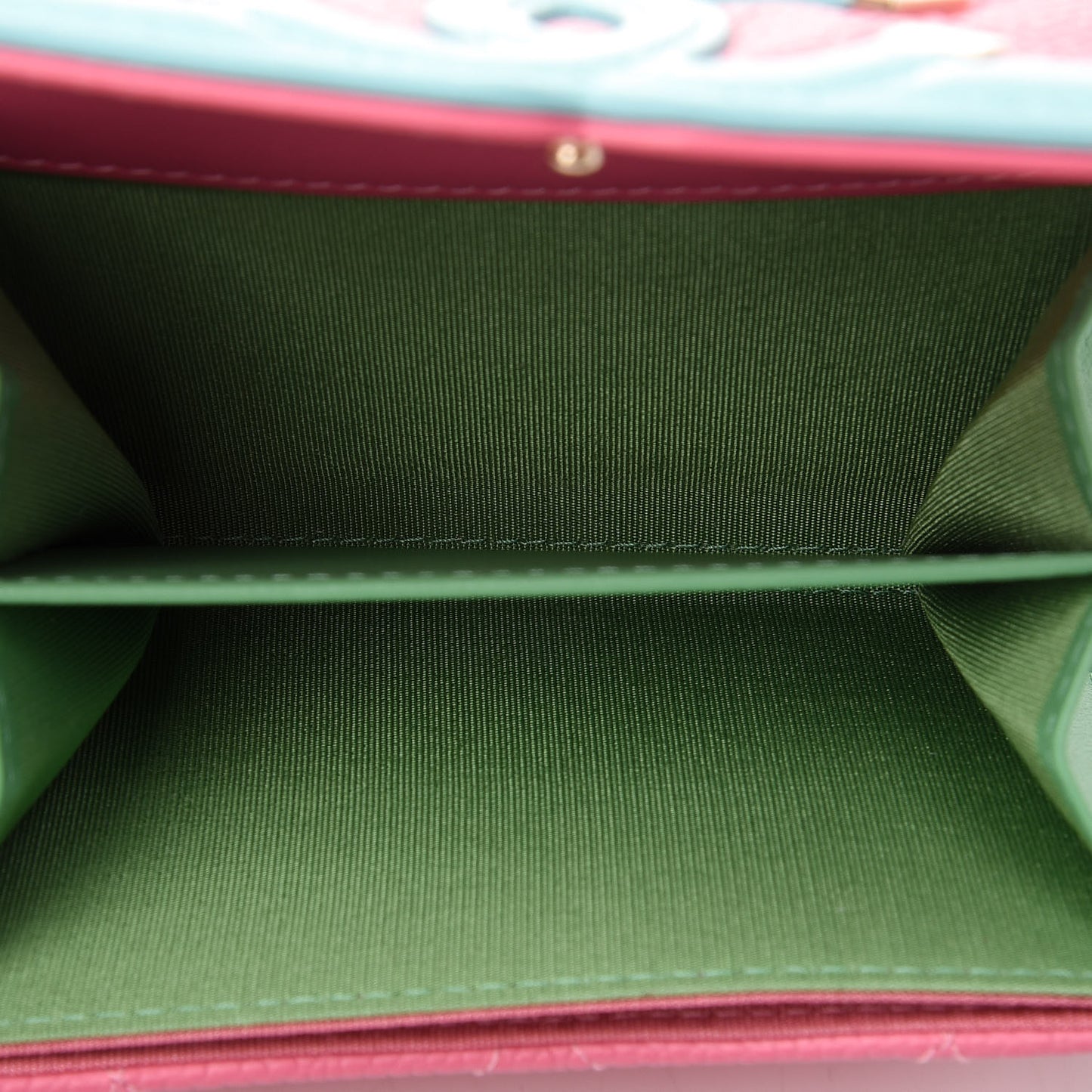 Caviar Quilted Filigree Flap Card Holder Pink Blue Green