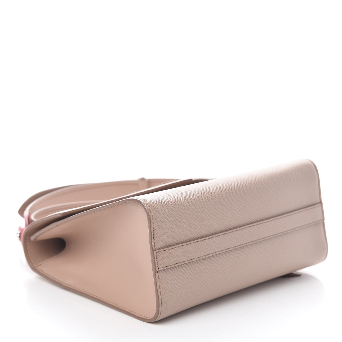 Saffiano Cuir Calfskin Monochrome Shoulder Bag Cipria Fuoco