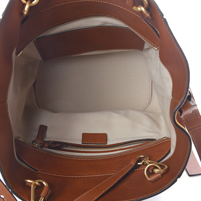 Chloe Smooth Calfskin Suede Medium Myer Double Carry Bag Caramel 4 of 7