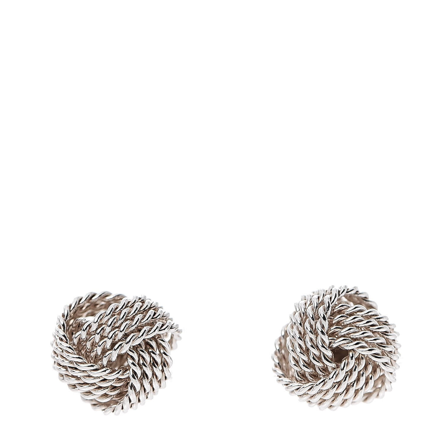 Tiffany Sterling Silver Twist Knot Earrings 1 of 6
